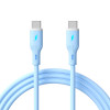 Akyga AK-USB-68 USB-kabel USB-C (m) / USB-C (m), USB 2.0, 60W, 1 m, blauw, silicone