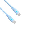 Akyga AK-USB-68 USB-kabel USB-C (m) / USB-C (m), USB 2.0, 60W, 1 m, blauw, silicone