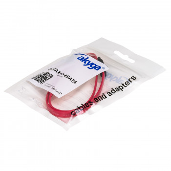 Akyga AK-CA-27 SATA-III-datakabel, 6 Gb/s, 0,5 m, rood