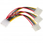 Akyga AK-CA-40 Molex-stroomverdeelkabel, Molex (stekker) naar 3x Molex (bus), 3x 15 cm