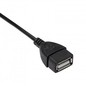 Akyga AK-AD-09 Micro USB-B (M) naar USB-A (F) OTG-adapterkabel, 15 cm, zwart