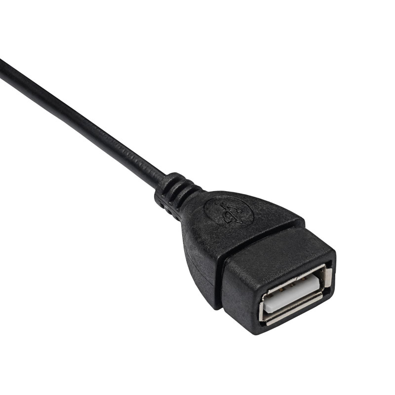 Akyga AK-AD-09 Micro USB-B (M) naar USB-A (F) OTG-adapterkabel, 15 cm, zwart
