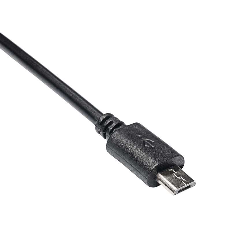 Akyga AK-AD-09 Micro USB-B (M) naar USB-A (F) OTG-adapterkabel, 15 cm, zwart