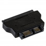 Akyga AK-CA-53 Slim-SATA (stekker) naar SATA 22-pins (bus) adapter, zwart