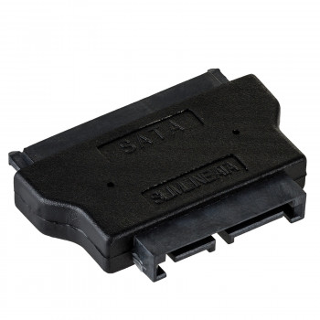 Akyga AK-CA-53 Slim-SATA (stekker) naar SATA 22-pins (bus) adapter, zwart