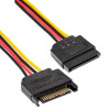 Akyga AK-CA-41 SATA-stroomverdeelkabel, SATA (stekker) naar 3x SATA (bus), 3x 15 cm