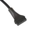 Akyga AK-CA-75 interne USB 2.0 9-pins (M) naar USB 3.0 19-pins (F) header-adapterkabel, 20 cm, zwart