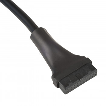 Akyga AK-CA-75 interne USB 2.0 9-pins (M) naar USB 3.0 19-pins (F) header-adapterkabel, 20 cm, zwart