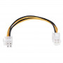Akyga AK-CA-78 ATX P4 4-pins stroomverlengkabel, 4-pins (F) naar 4-pins (M), 23 cm