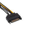 Akyga AK-CA-80 SATA-stroom naar PCIe 6+2-pin adapterkabel, 15 cm