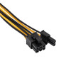 Akyga AK-CA-82 PCIe 8-pin (6+2) stroomverlengkabel, 6+2-pin (M) naar 8-pin (F), 40 cm