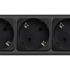 Akyga AK-SP-06B overspanningsbeveiliging stekkerdoos, 5x Schuko-stopcontacten CEE 7/3 (type F), schakelaar, 3 m, zwart