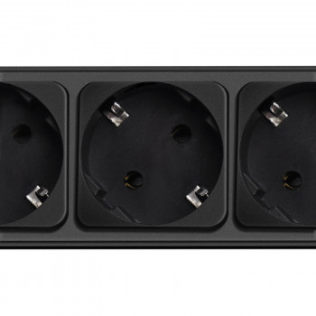 Akyga AK-SP-06B overspanningsbeveiliging stekkerdoos, 5x Schuko-stopcontacten CEE 7/3 (Type F), schakelaar, 3 m, zwart