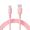Akyga AK-USB-61 USB-kabel USB-A (m) / USB-C (m), USB 2.0, 18W, 1 m, roze, siliconen