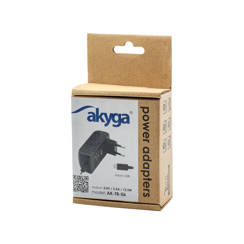 Universele voeding Akyga AK-TB-06 5,0V / 2,5A 12,5W micro USB B 1,1m