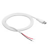 Akyga AK-SC-40 USB-C-stekker servicekabel met open uiteinde, 60 W (20 V / 3 A), 1 m, wit