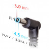 Akyga AK-ND-40 auto-notebookvoeding 19,5 V / 3,33 A, 65 W, 4,5 x 3,0 mm + pin, voor HP