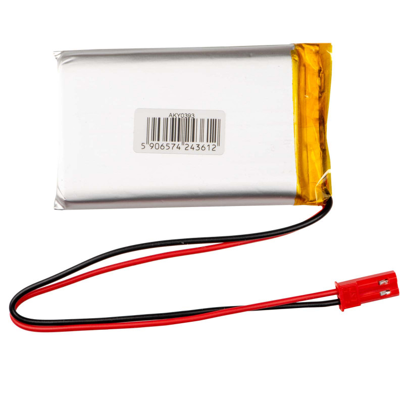 Akyga AKY0393 LP903759 Li-Po-accu 3,7 V 2200 mAh met PCM, JST 2,54 mm 2-pins stekker, 150 mm kabel