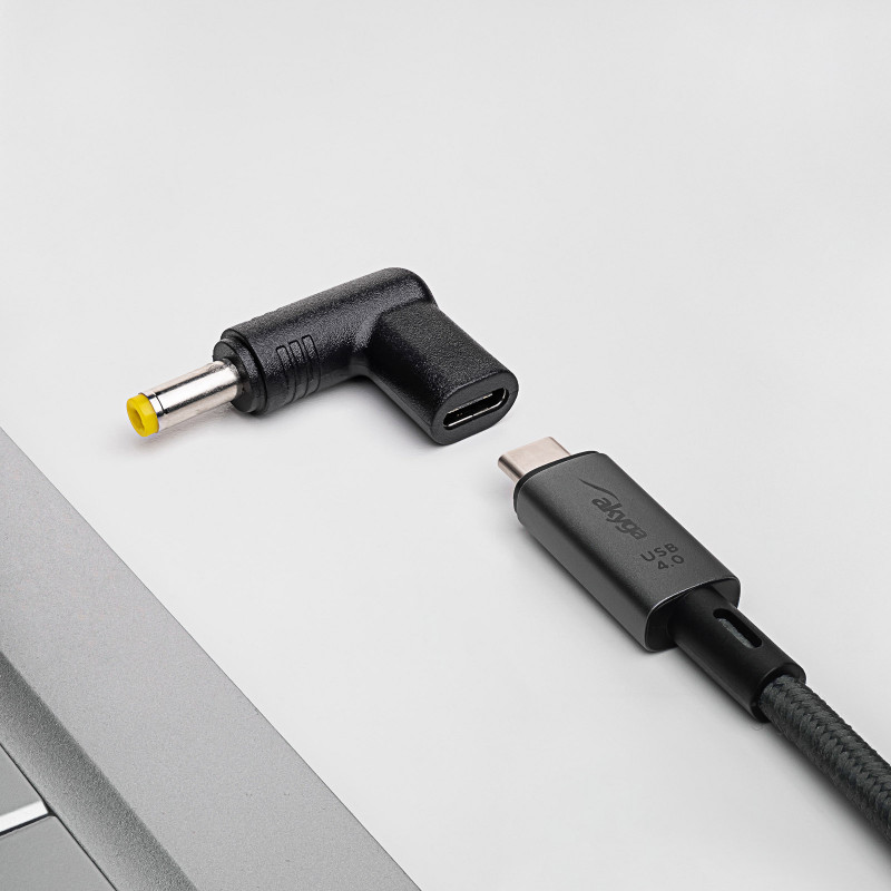 Akyga AK-ND-C03 oplaadadapter USB-C naar DC 4,8 x 1,7 mm voor notebooks, 18,5-20 V, 100 W