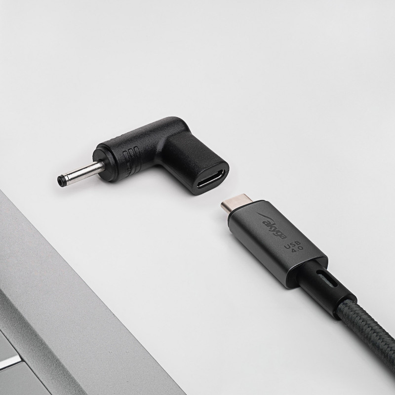 Akyga AK-ND-C06 oplaadadapter USB-C naar DC 3,0 x 1,0 mm voor notebooks, 18,5-20 V, 100 W