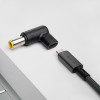 Akyga AK-ND-C12 oplaadadapter USB-C naar DC 7,9 x 5,5 mm + pin voor notebooks, 18,5-20 V, 100 W