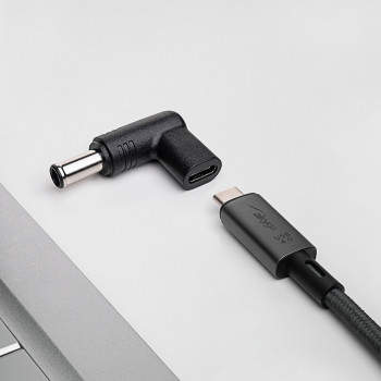 Akyga AK-ND-C14 oplaadadapter USB-C naar DC 6,5 x 4,4 mm + pin voor notebooks, 18,5-20 V, 100 W