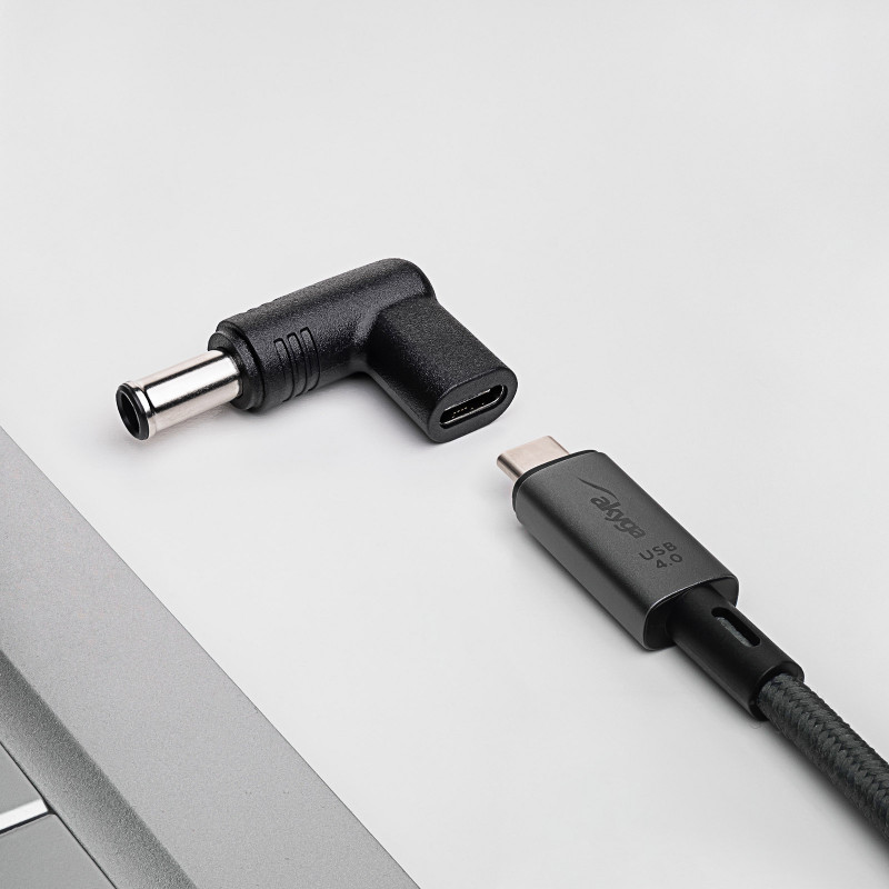 Akyga AK-ND-C14 oplaadadapter USB-C naar DC 6,5 x 4,4 mm + pin voor notebooks, 18,5-20 V, 100 W