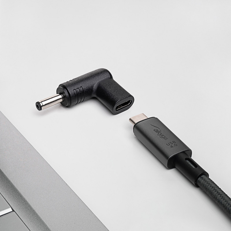 Akyga AK-ND-C15 oplaadadapter USB-C naar DC 4,0 x 1,3 mm voor notebooks, 18,5-20 V, 100 W