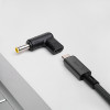 Akyga AK-ND-C16 oplaadadapter USB-C naar DC 5,5 x 3,0 mm + pin voor notebooks, 18,5-20 V, 100 W