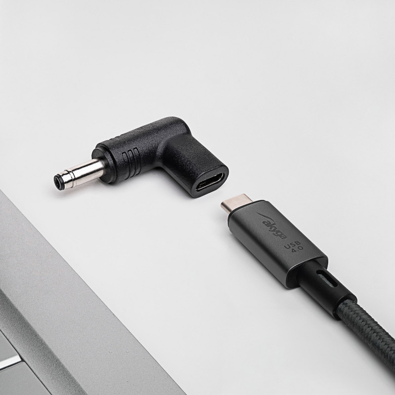 Akyga AK-ND-C17 oplaadadapter USB-C naar DC 4,8 x 1,7 mm voor notebooks, 18,5-20 V, 100 W