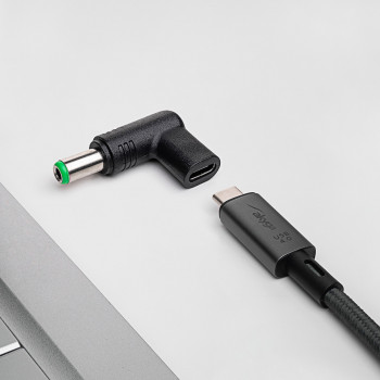 Akyga AK-ND-C18 oplaadadapter USB-C naar DC 6,3 x 3,0 mm voor notebooks, 15-16 V, 100 W