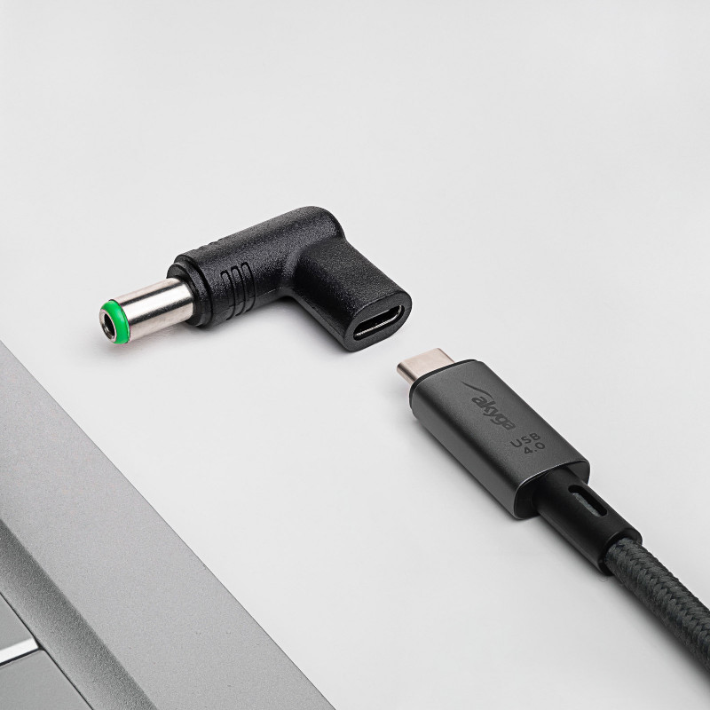 Akyga AK-ND-C18 oplaadadapter USB-C naar DC 6,3 x 3,0 mm voor notebooks, 15-16 V, 100 W