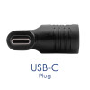 Akyga AK-ND-D08 adapter DC 5,5 x 1,7 mm naar USB-C PD voor notebookvoedingen, 65 W, voor Dell