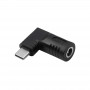 Akyga AK-ND-D09 adapter DC 5,5 x 3,0 mm + pin naar USB-C PD voor notebookvoedingen, 65 W, voor HP