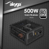 Akyga AK-FL-500 ventilatorloze ATX-voeding 500 W, volledig modulair, 80 PLUS, APFC
