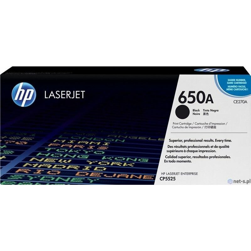 HP 650A CE270AH tonercartridge, zwart, 13.500 pagina's (1 st.)