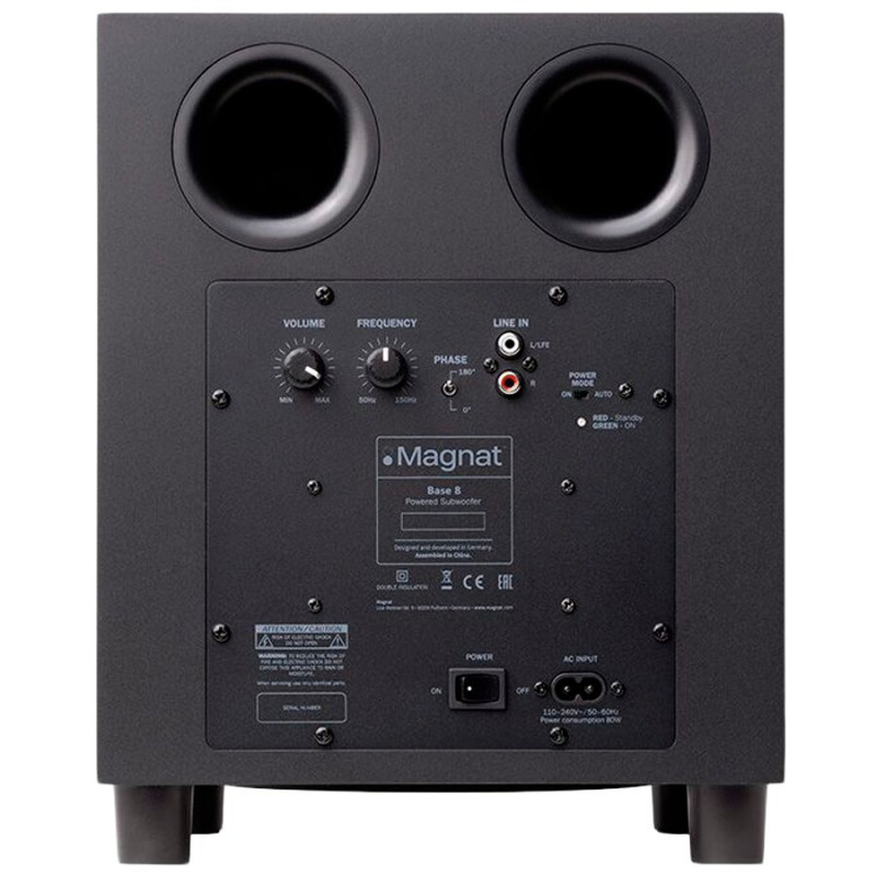 Magnat Base 8 actieve subwoofer, zwart