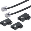Schwaiger TAL6306533 telefoonaansluitkabel, universeel, 6 m, RJ-11, zwart