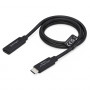 StarTech.com USB440GCMCF2F USB4-verlengkabel, USB-C male naar USB-C female, 60 cm, zwart