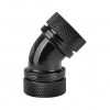 Thermaltake Pacific PETG 45° koppeling met dubbele klemming, buitendiameter 16 mm, G1/4, zwart (CL-W098-CA00BL-A)