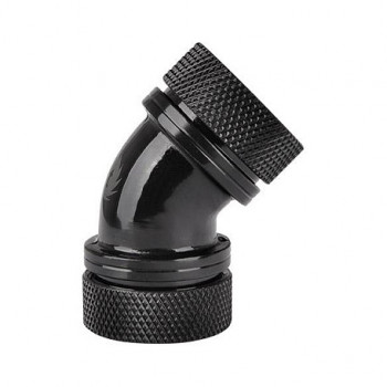 Thermaltake Pacific PETG 45° koppeling met dubbele klemming, buitendiameter 16 mm, G1/4, zwart (CL-W098-CA00BL-A)