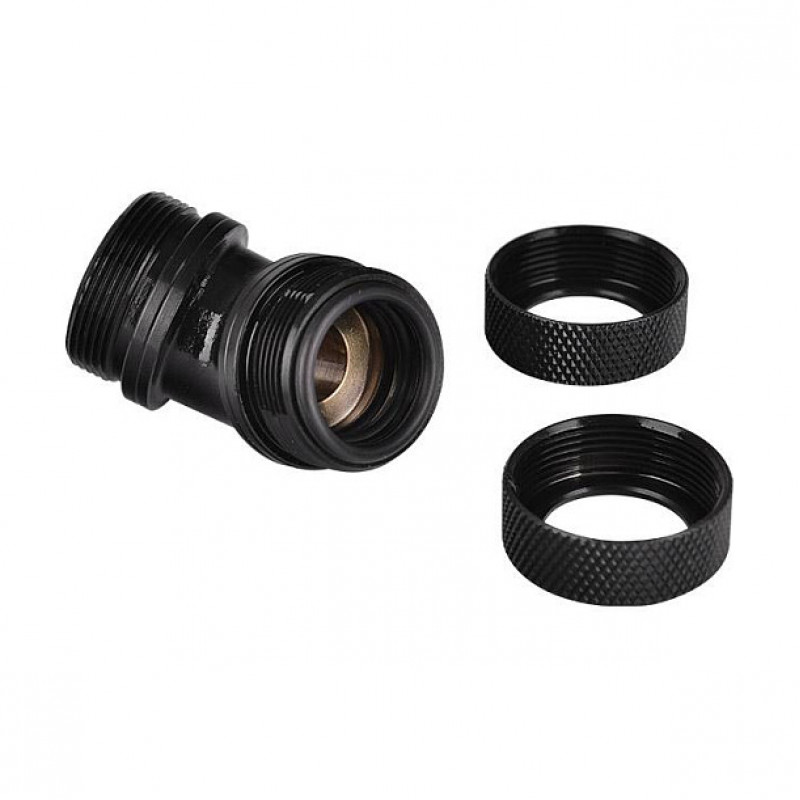 Thermaltake Pacific PETG 45° koppeling met dubbele klemming, buitendiameter 16 mm, G1/4, zwart (CL-W098-CA00BL-A)