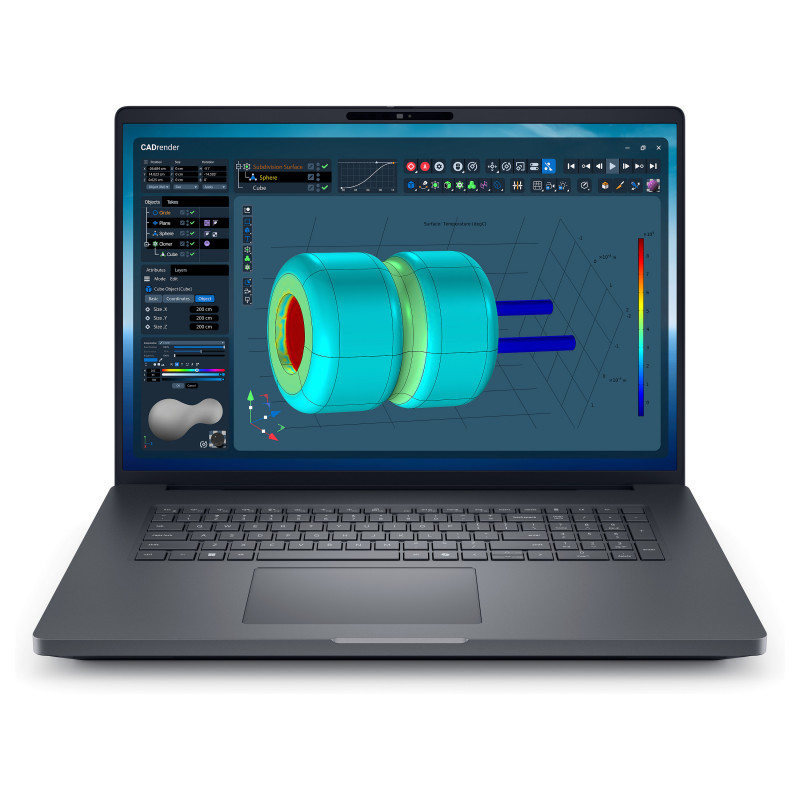 Dell Pro Max 18 Plus MB18250 laptop, 18 inch, Intel Core Ultra 7 265HX, 32 GB RAM, 1 TB SSD, NVIDIA RTX PRO 2000, Windows 11 Pro