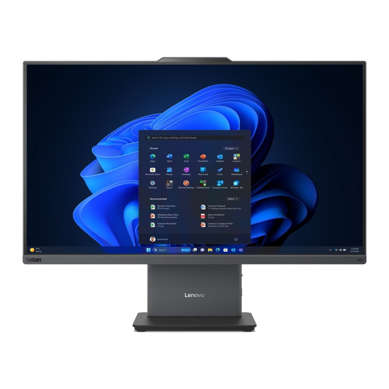Lenovo ThinkCentre NEO 50a G5 AIO all-in-one pc, Intel Core 5 210H, 27 inch FHD-touchscreen, 16 GB RAM, 512 GB SSD, Windows 11 Pro, grijs + Kensington-kabelslot (4Z10P40247)