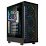 Kolink AM2 ARGB Midi Tower pc-behuizing, ATX, gehard glas, 4x 120 mm ventilatoren inbegrepen, zwart