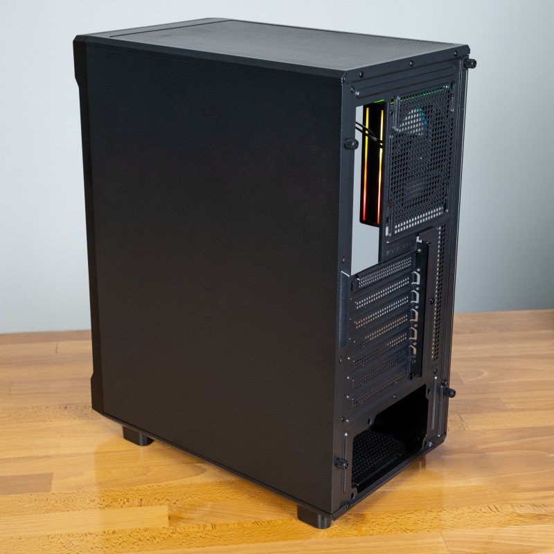 Kolink AM2 ARGB Midi Tower pc-behuizing, ATX, gehard glas, 4x 120 mm ventilatoren inbegrepen, zwart
