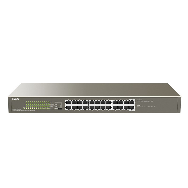 Tenda TEG1124P-24-250W PoE-switch, 24 poorten, 250 W