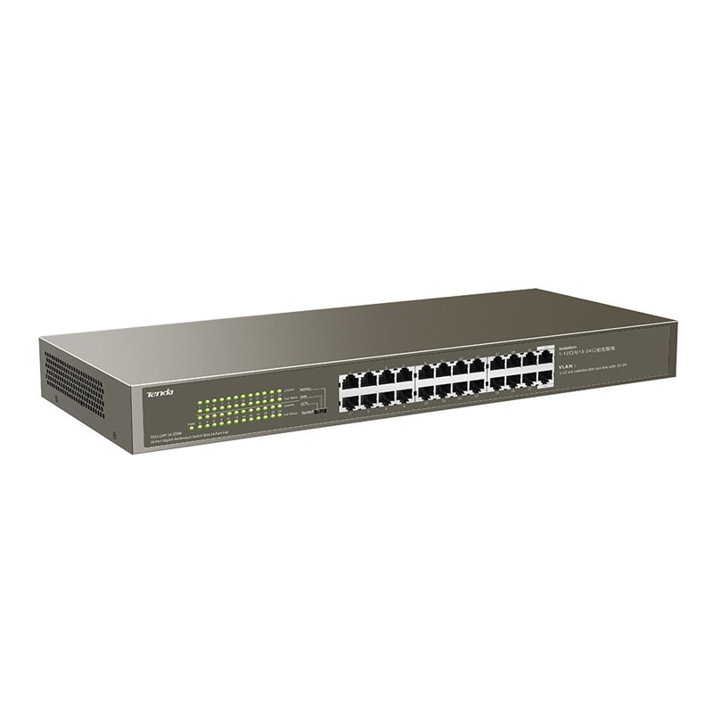 Tenda TEG1124P-24-250W PoE-switch, 24 poorten, 250 W