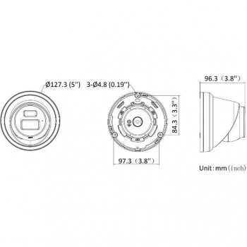 Hikvision AcuSense Turret DS-2CD2343G2-LI2U camera, 4 mm, O-STD