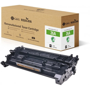 G&G gereviseerde toner voor HP en Troy 26A, zwart, 3100 pagina's